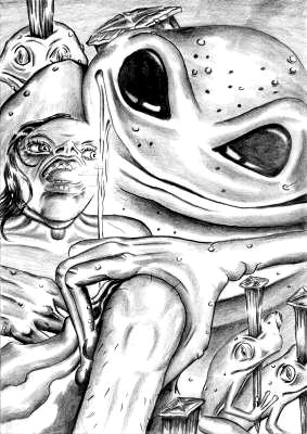 Innenillustration zu Macabros Classic Nr. 01 (Copyright by Pat Hachfeld)